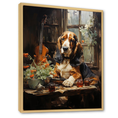 Basset hound Melody I sur toile