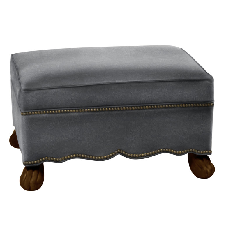 Ottoman, Performance Twill Natural, Brushy Bayou