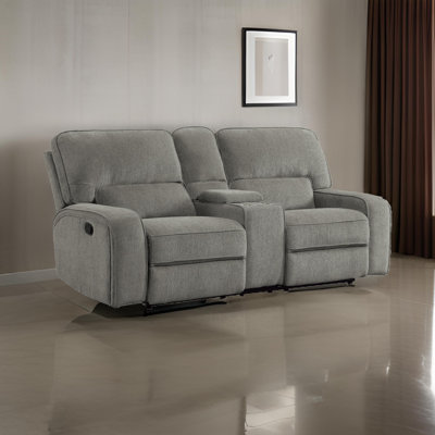 Causeuse inclinable en chenille moderne et contemporaine de 85 po Bryseida