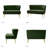 Euclid 47" Velvet 2-Seat Armless Loveseat-835275394