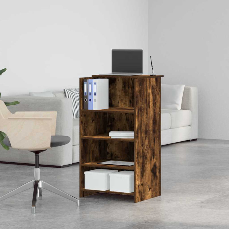 Stefhon Standing Desk, Smoked Oak