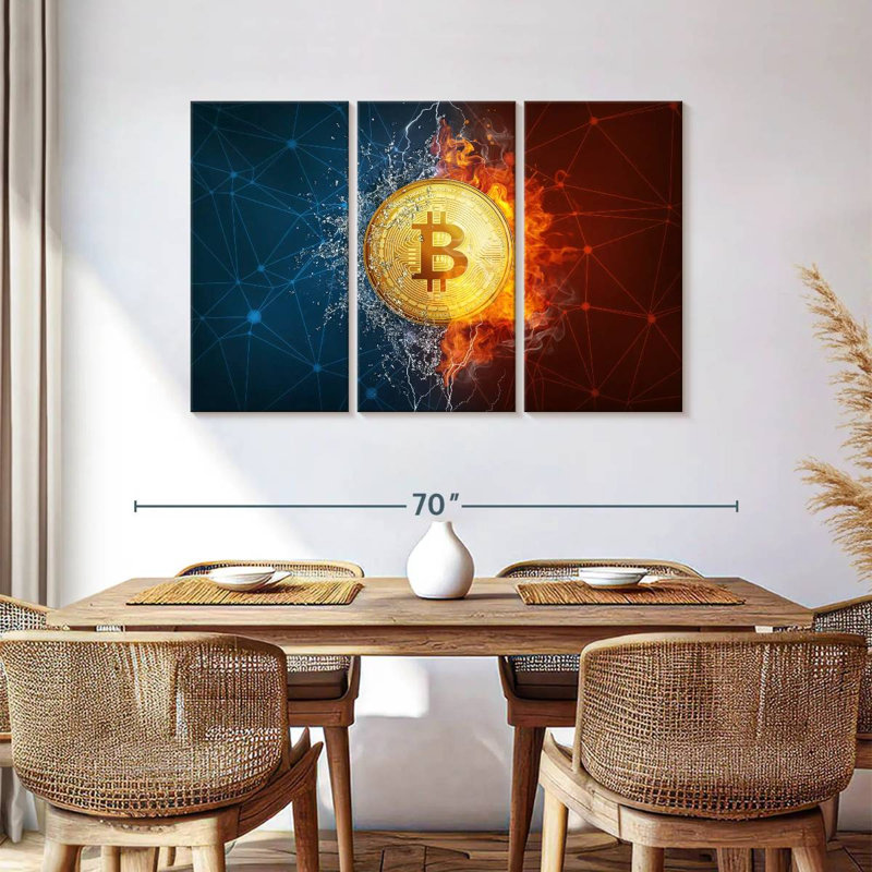 Bitcoin Duality, 36" H x 57" W