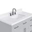 Meuble-lavabo simple en bois massif 42 po avec plateau en quartz Carrara de 1,5 po Thornaby-120127876-95016750