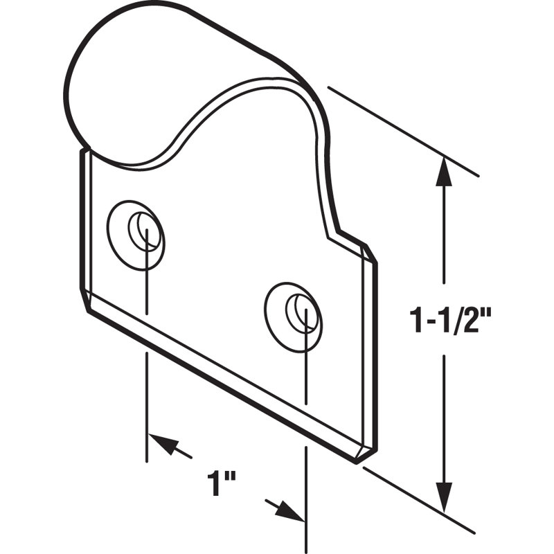 Élévateur de ceinture Prime-Line, entraxe 1 po, acier, Laiton