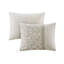 Grand lit brodé 8 pièces - Style gracieux, microfibre douce, édredon lavable à la machine pour lit avec accents, rembourrage-121409384