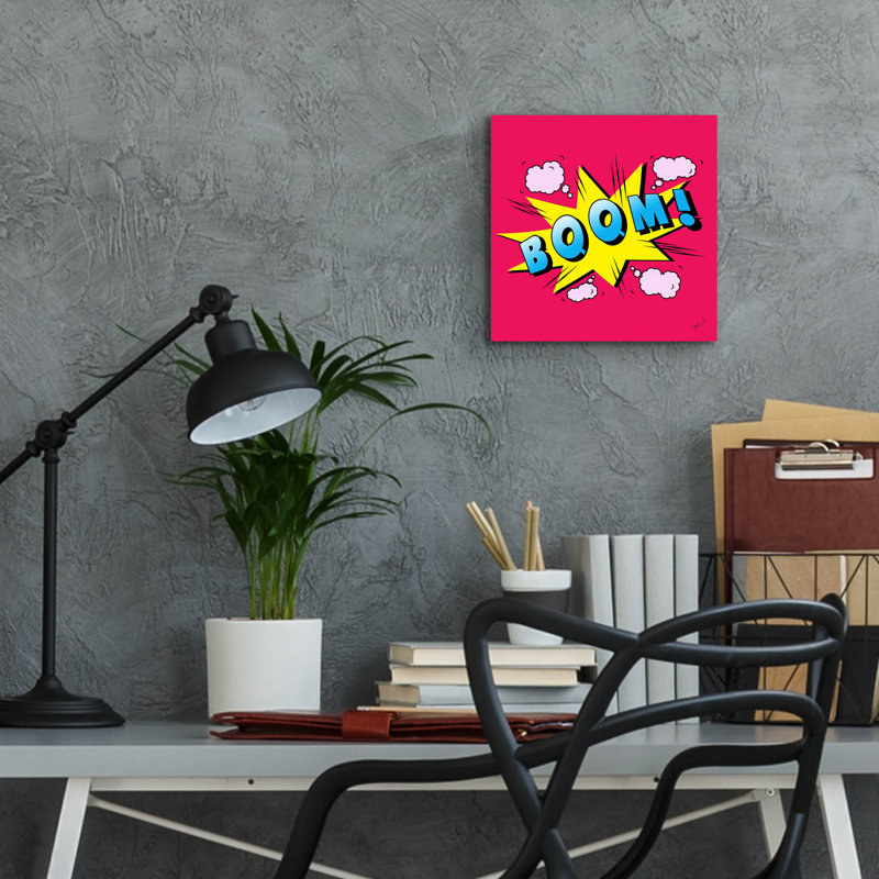 Art mural en verre «Boom» par Mark Ashkenazi, H 12 po x l 12 po x P 0,13 po