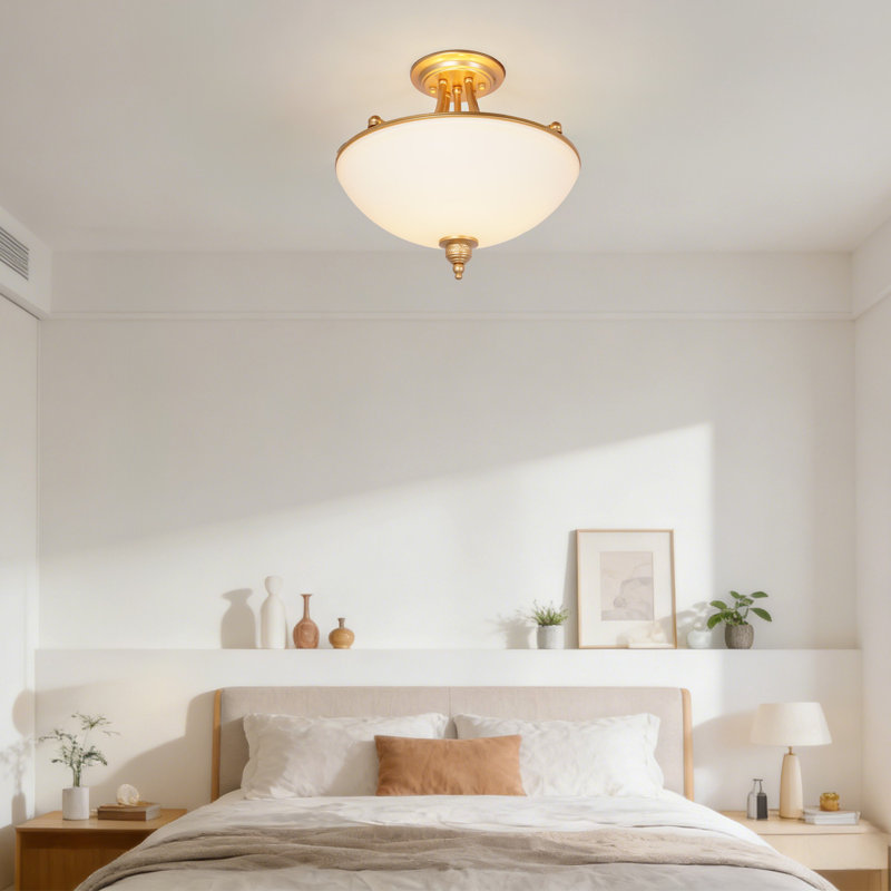 4 - Light 18" Modern Dimmable Semi Flush Mount Ceiling Light Dimmable