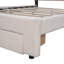 Grand lit plateforme tapissier Teddy