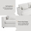 Canapé modulaire rembourré 6 pièces avec repose-pieds 6 pièces-1185601651