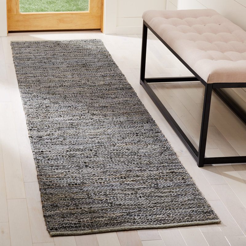 Tapis en cuir Exley, Tapis de couloir 2 pi 3 po x 6 pi