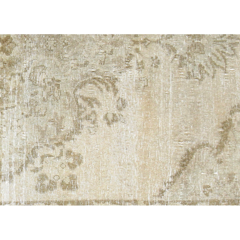 Tapis gris / crème en laine noué à la main de conception unique années 1960 5 pi 2 po x 8 pi 4 po taille 5 pi x 8 pi