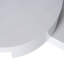 Table basse ronde à faible encombrement, style rotatif moderne, bois manufacturé blanc doux, 23,6 po