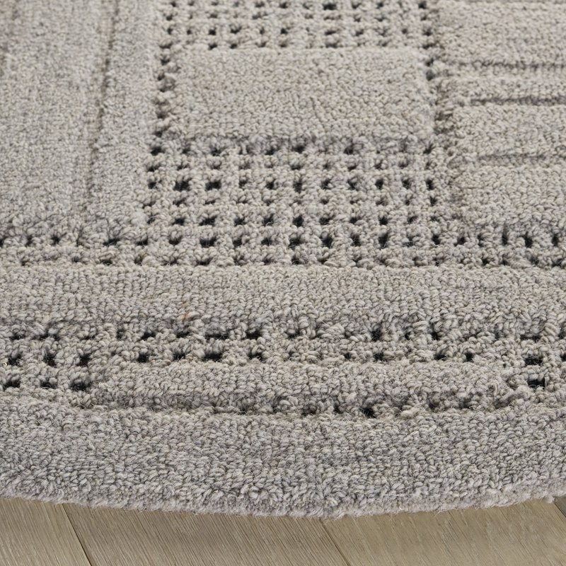Harvest Hand Tufted Wool; Cotton Abstract Indoor Rug, Round 6'