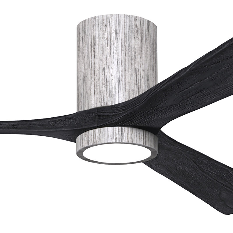Irene LED Ceiling Fan, Matte Black, Barn Wood Tone, 60"