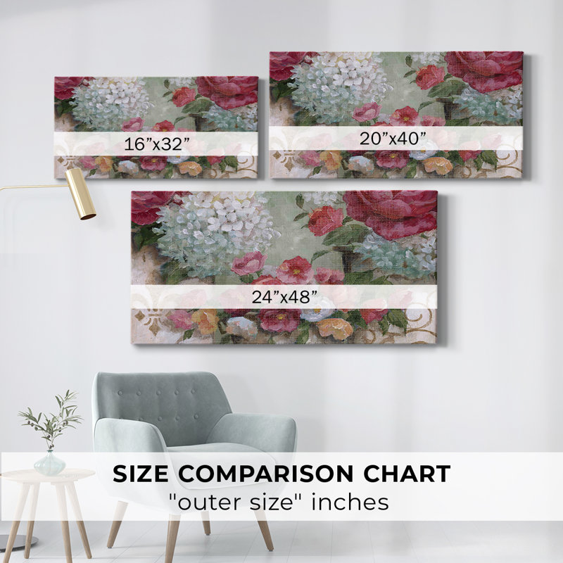 Fleurs confinées - Toile tendue avec châssis - Prêt à accrocher, H 16 po x l 32 po