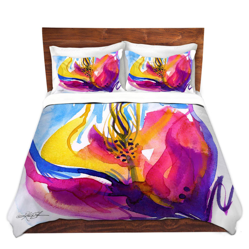 Ensemble de housse de couette fleur d’âme, 1 housse de couette grand + 2 taies standards