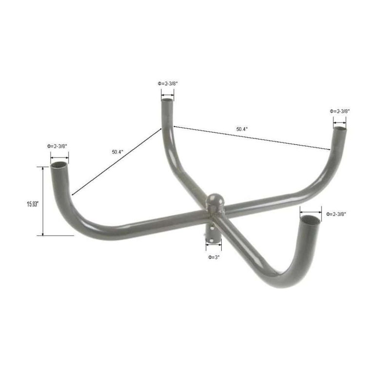 Pied de lampe à 4 bras 90 degrés Bullhorn