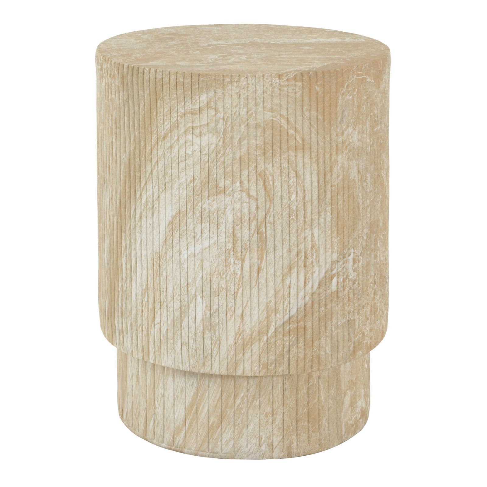 15" Patio Side Table, Travertine