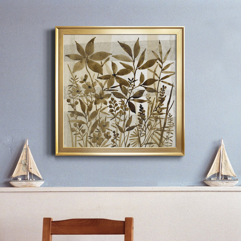 «Neutral Garden I-Premium», reproduction encadrée prête à être accrochée, H 30,5 po x l 30,5 po x P 1,5 po, Blanc