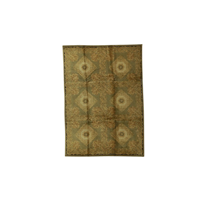 Tapis vert noué à la main de haute qualité
