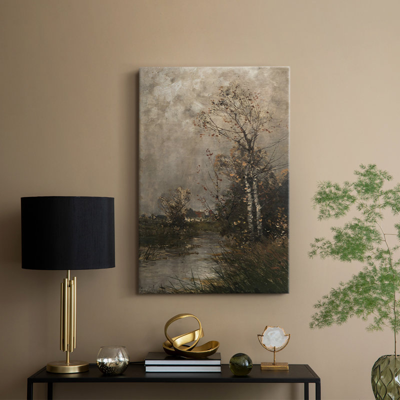 Paysage rétro CVII - galerie Cavas, H 27 po x l 18 po