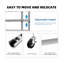 Portant à vêtements robuste sur roulettes, organisateur de garde-robe sur roulettes et support à vêtements avec 1 tringle à vêtements, garde-robe ajustable en métal, P 15,7 po x l 45,3 po x H 75,6 po, chrome-197646902