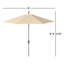 Parasol de marché 108 po Lowri Bronte-88505134