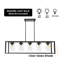 Luminaire suspendu carré / rectangulaire pour îlot de cuisine à 5 lumières Rawland-667488230-644161376