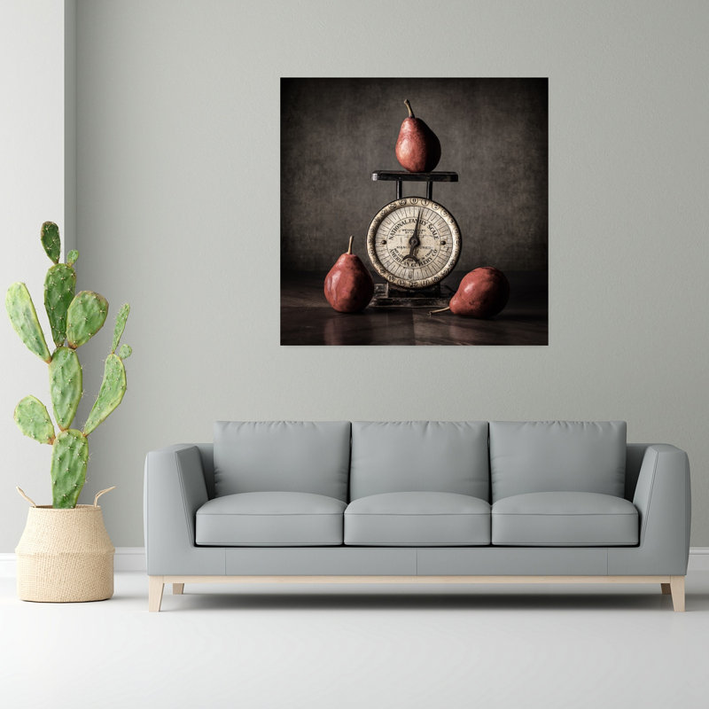 Art mural rétro classique avec poires rétro, H 48 po x l 48 po