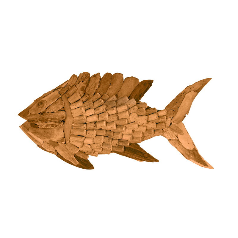 Décoration murale bois flottant angel fish moyen