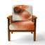 Chaise abstraite rembourrée - Fauteuil Boho Terracotta Pulse I-1350683323