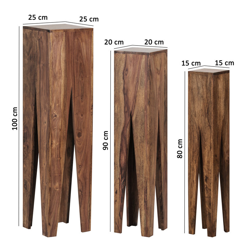 Kada Plant Stand - Set of 3, Sheesham