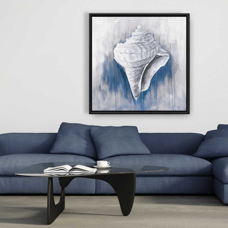 Coquille conique bleue - toile marine classique pour la décoration intérieure