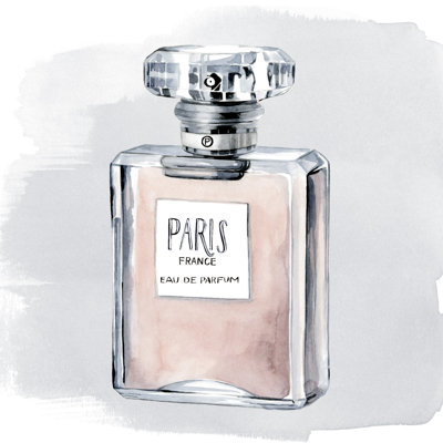 Parfum On Grey II by Grace Popp - Wrapped Canvas Painting