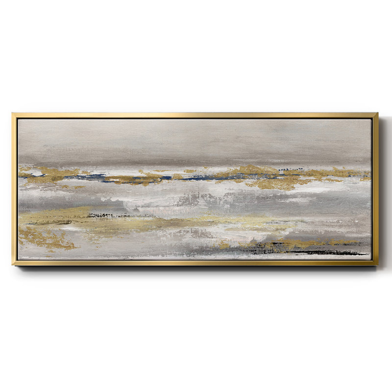 Toile encadrée, brouillard doré, H 24 po x l 60 po