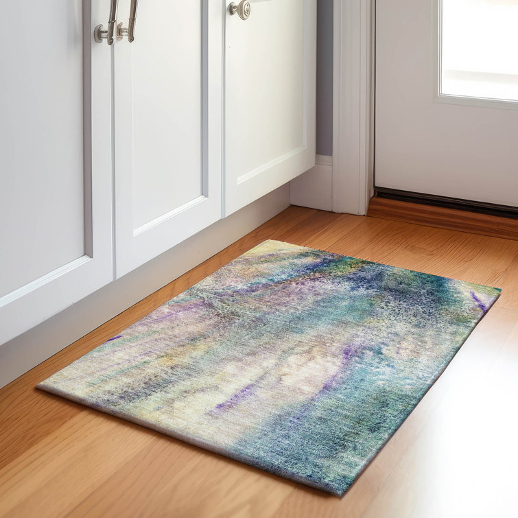 Premium Machine Washable Cerrito AMF505 Blue Rug