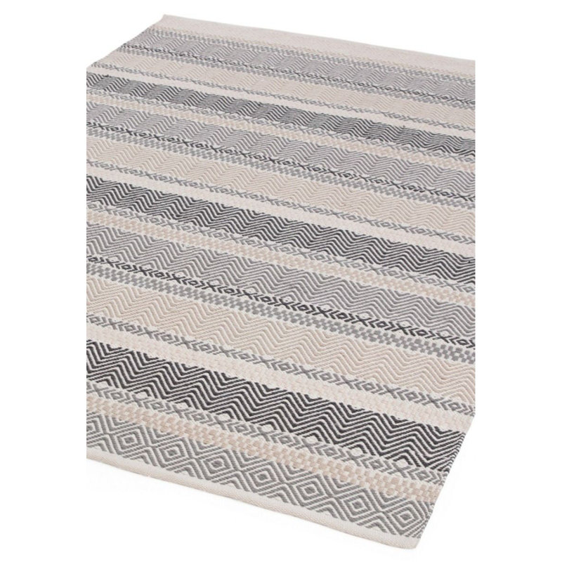 Gaidouras Geometric Recycled P.E.T Hand Knotted Indoor / Outdoor Area Rug, Rectangle 160 x 230cm