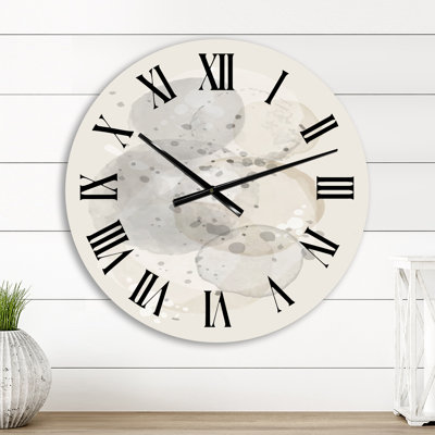 Abstract Composition Minimalistic Geometry V - Mid-Century Modern Wall Clock 1