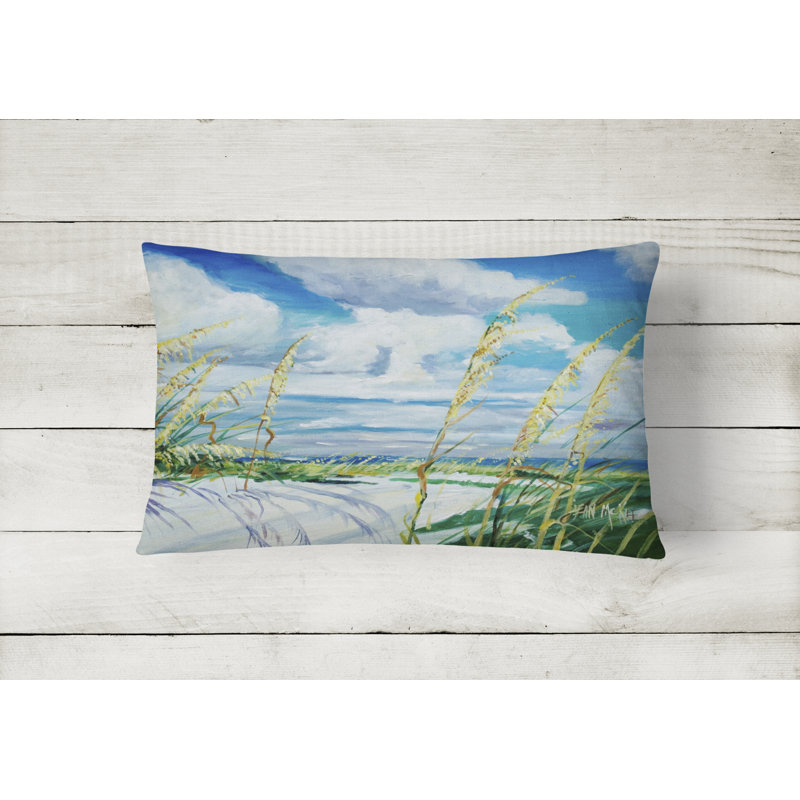Sea Oats Outdoor Reversible Throw Pillow
