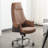 Light Brown + Dark Brown + Silver adjustable Microfiber Leather + Aluminium Alloy Office Chair