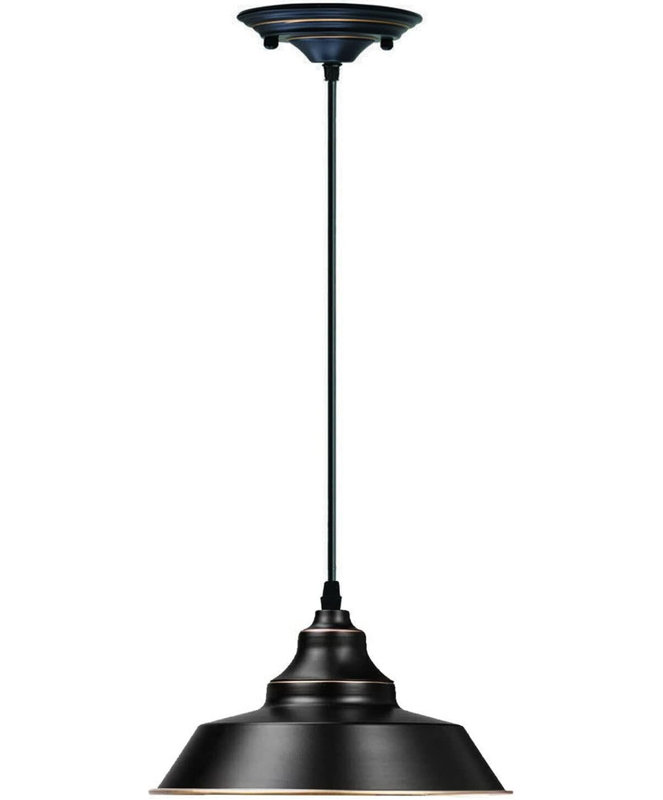 1 - Light Black Bowl Pendant