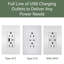 radiant 15A Tamper Resistant 65W Power Delivery USB Type C Duplex Outlet-117031270