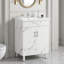Meuble-lavabo de 24 po avec lavabo en céramique - Portes peu encombrantes et peu encombrantes?