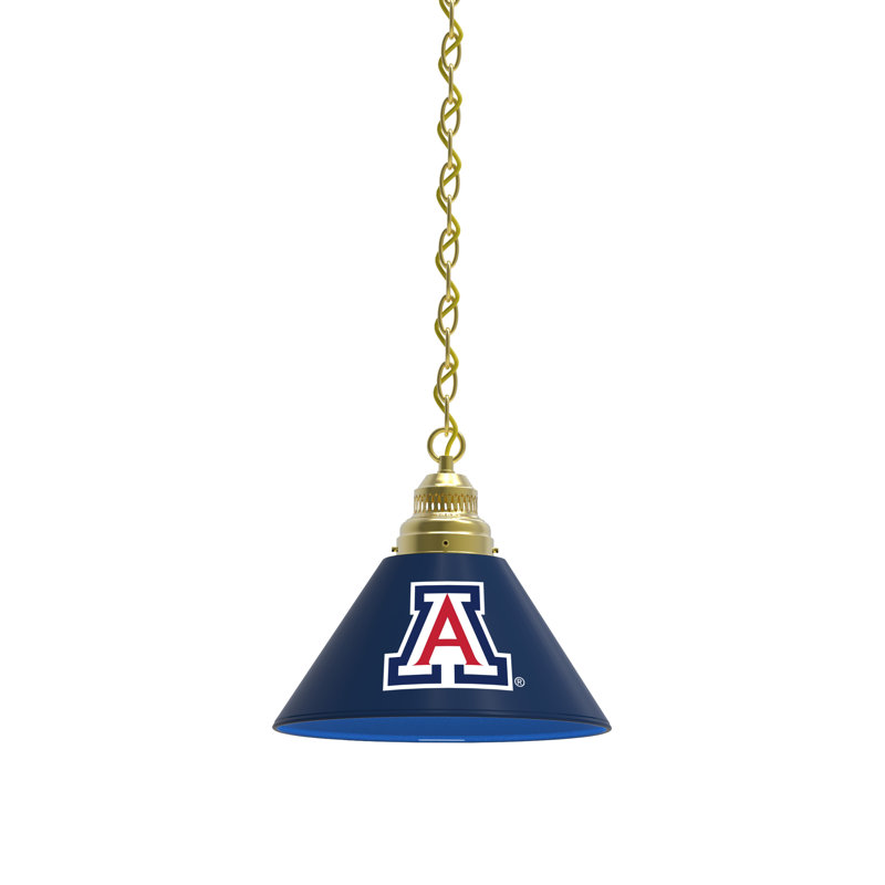 1 - Light Single Pendant, Brass, Arizona Wildcats