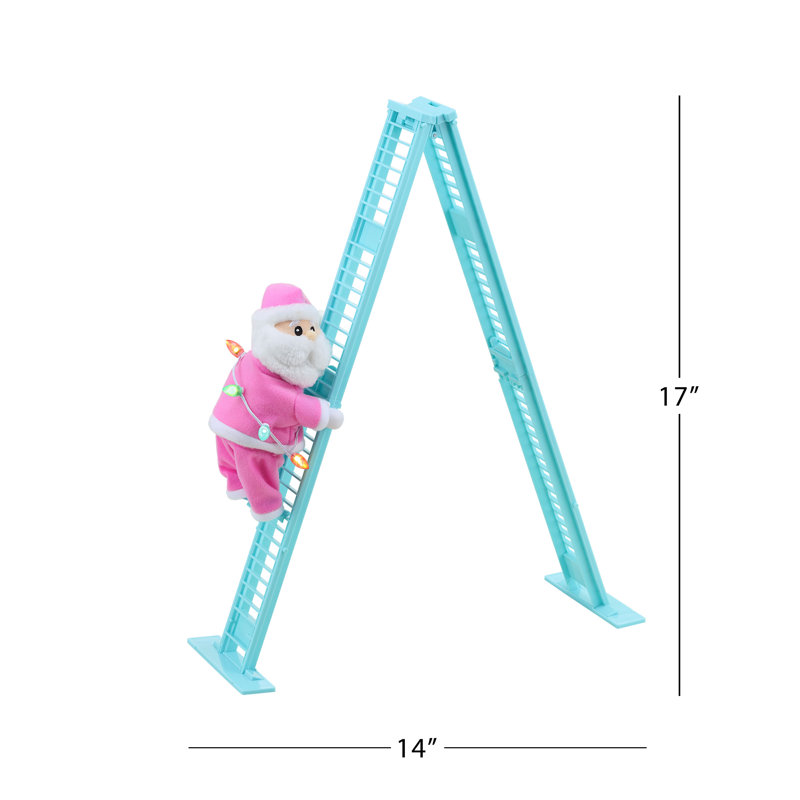 Magie de Noël père Noël 17 po, Bleu / rose / blanc