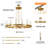 16-Light 48"W Dimmable Wagon Wheel Chandelier (Bulbs Included)-1689656148