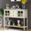 Console gris antique pour le style de rangement du salon - Finition avec-121047808