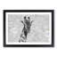 Giraffe Through The Bubbles - Single Picture Frame Painting on MDF-56633877-56633873