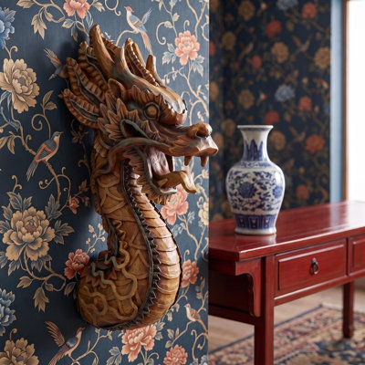 Fire Dragon Wall Sculpture