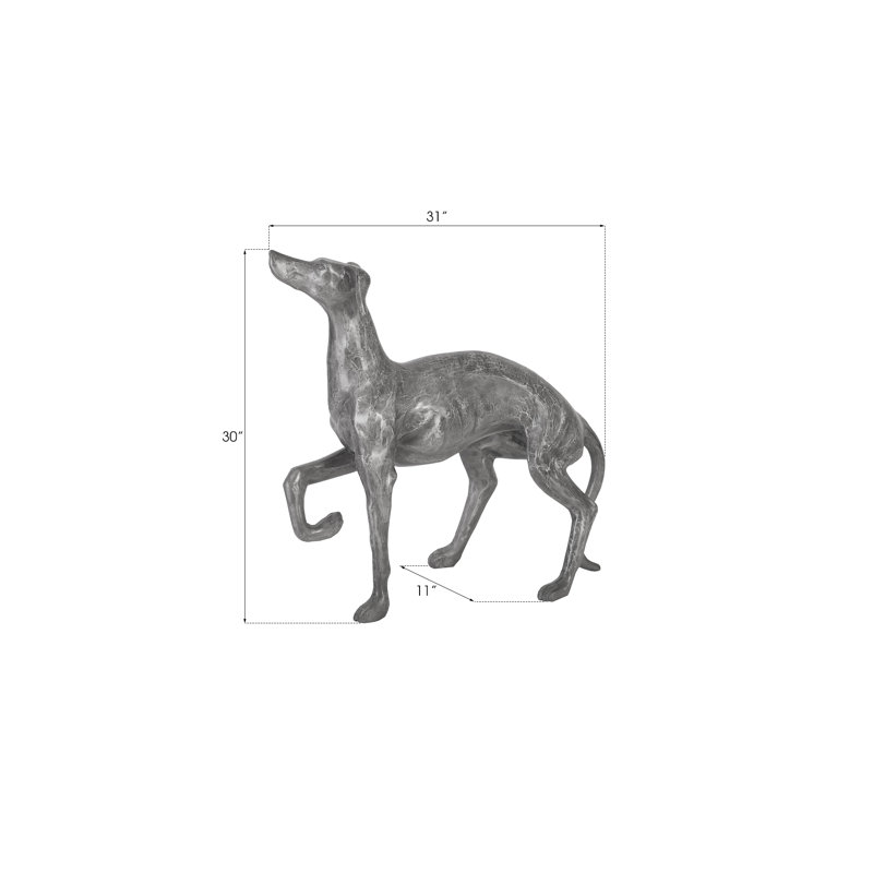 Animals Prancing Dog Statue